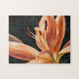 Jardin de fleurs de lys orange Nature Art Puzzle