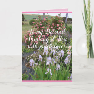 Jardin de fleurs de rose carte florale de ma bien-
