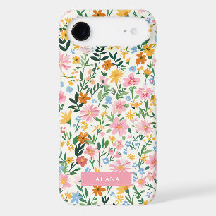 Jardin de fleurs fantaisiste monogrammé