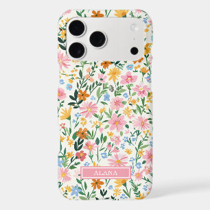 Jardin de fleurs fantaisiste monogrammé