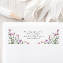 Jardin de Fleurs Sauvages Élégant Mariage Violet