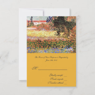 Jardin de floraison d'art vintage, mariage RSVP