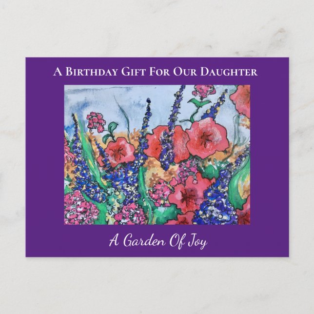 Jardin De Joie Lavande Fille Anniversaire Carte Po (Devant)
