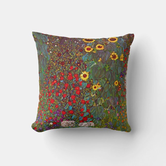 Jardin de la ferme Gustav Klimt avec Coussin de to (Recto)