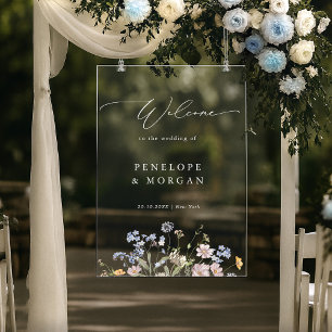 Jardin de mariage de bienvenue de prairie de fleur