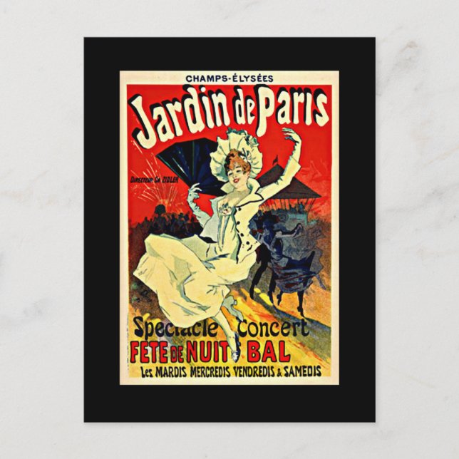 Jardin de Paris - Fete de Nuit Bal Postcard (Front)