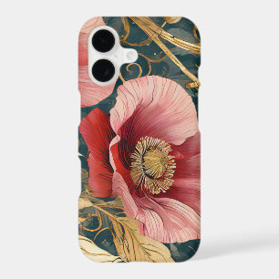 Jardin de Pavots en Fleur - Art Nouveau Botanique