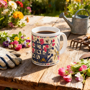 Jardin de pois de senteur, Art populaire, Mug en l