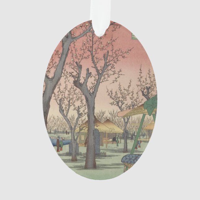 Jardin de prune fleuri d'arbre japonais (dos)