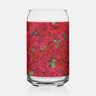 Jardin de roses rouges motif floral romantique san