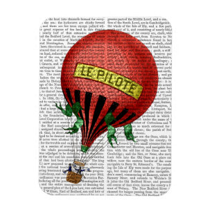 Jardin De Tuileries Hot Air Balloon Magnet