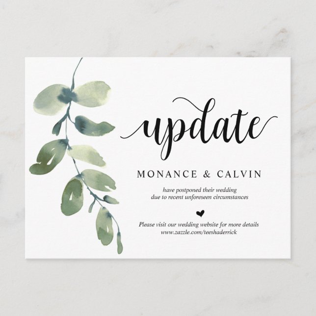 Jardin de verdure, Invitations Date mise à jour, R (Devant)