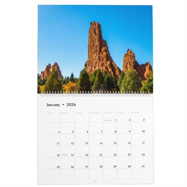 Jardin des dieux du Colorado Calendrier 2021 (Jan 2026)