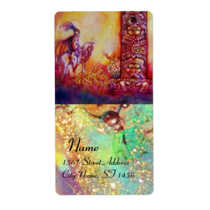 JARDIN DES OMBRES PERDUES, bleu rose jaune, vert