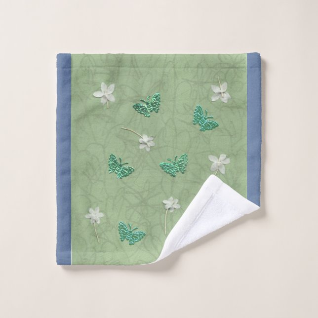 Jardin des papillons (Gant de toilette)