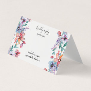 Jardin d'été Mariage floral aquarelle RSVP