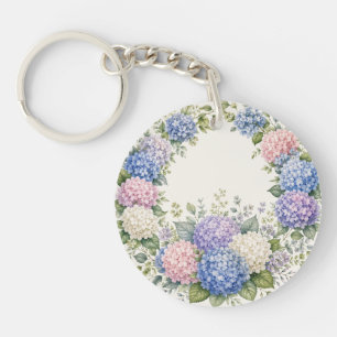 Jardin d'hortensias à l'aquarelle