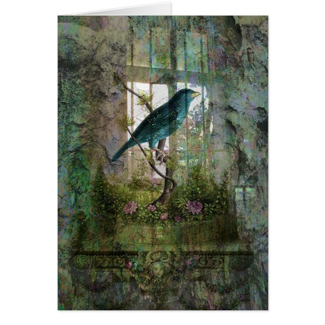 Jardin d'intérieur avec l'oiseau (Devant)