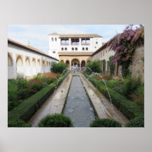 Jardin du Generalife, Alhambra, Espagne - Poster