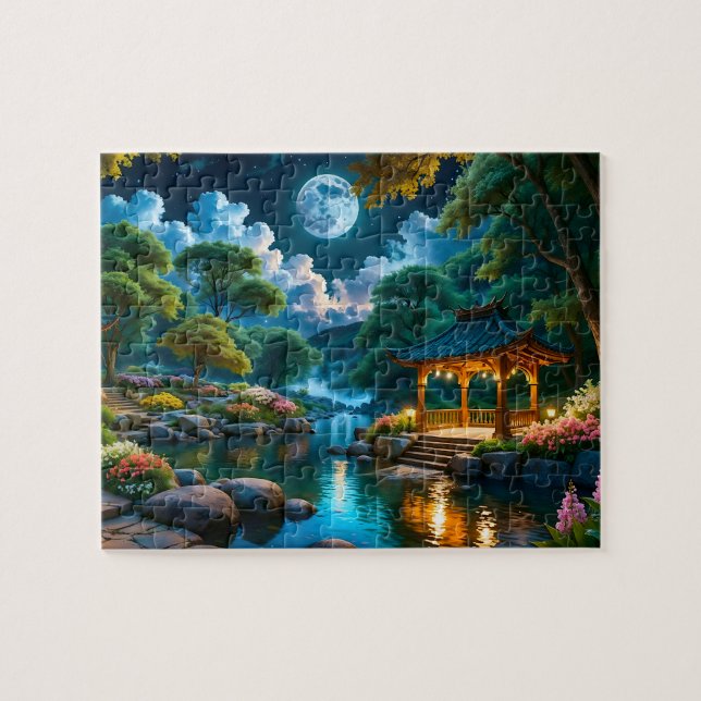 Jardin du Puzzle de nuit calme (2) (Horizontal)
