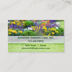 Jardin et carte de visite de paysage