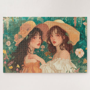 Jardin Filles Puzzle Puzzle