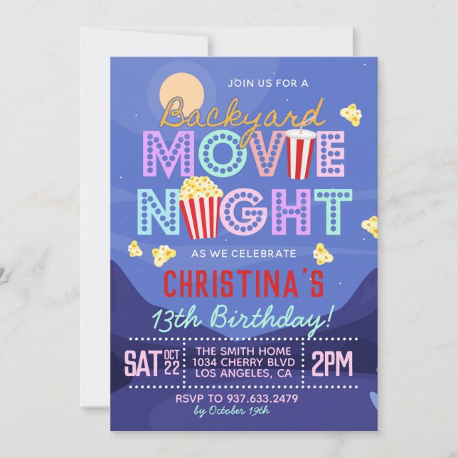 Jardin Film Anniversaire Anniversaire Invitation (Devant)
