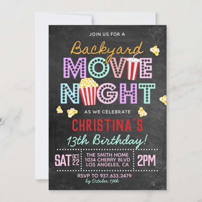 Jardin Film Anniversaire Anniversaire Invitation (Devant)