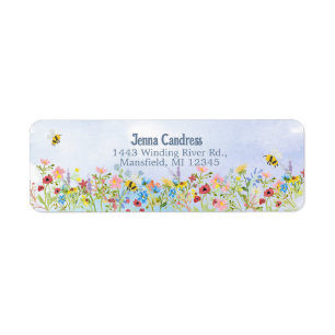 Jardin Fleur sauvage couleur aquarelle