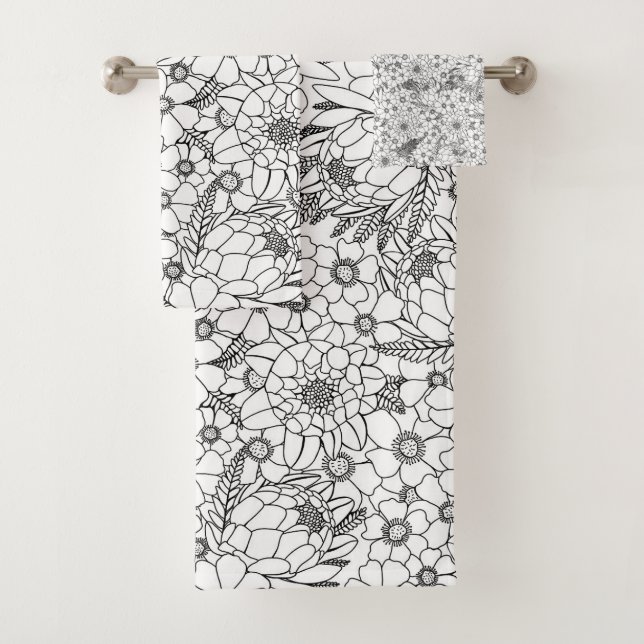 Jardin Fleur sauvage Protea Noir Et Blanc (En situation)