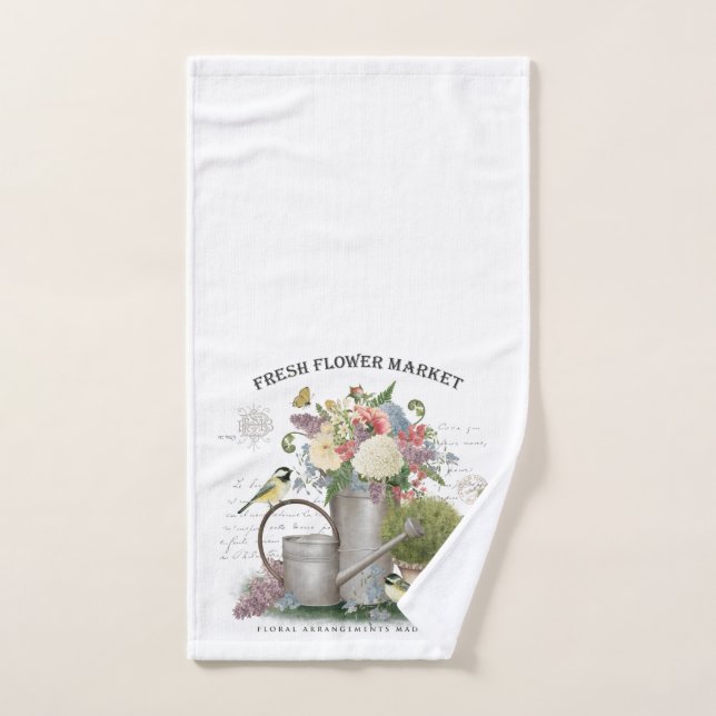 Jardin fleuri Vintage (Serviette à main)
