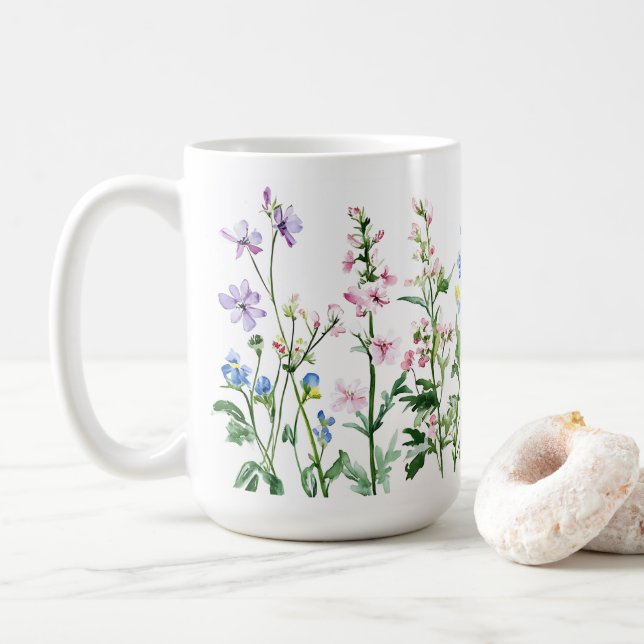 Jardin Fleurs Aesthétique Coupe 🌼 tasse de café 1 (Avec donut)