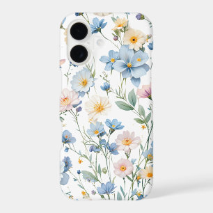 Jardin Floral Bleu et Pastel Fleurs Sauvages Botan