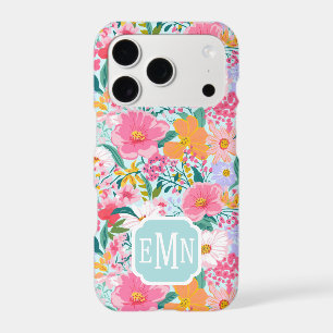 Jardin Floral Coloré Moderne Monogrammé