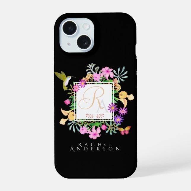 Jardin Floral Monogramme Noir (Verso)
