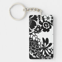 Jardin floral noir et blanc Motif graphique