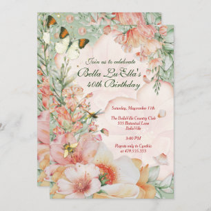 Jardin Floral Thème Fête Invitations