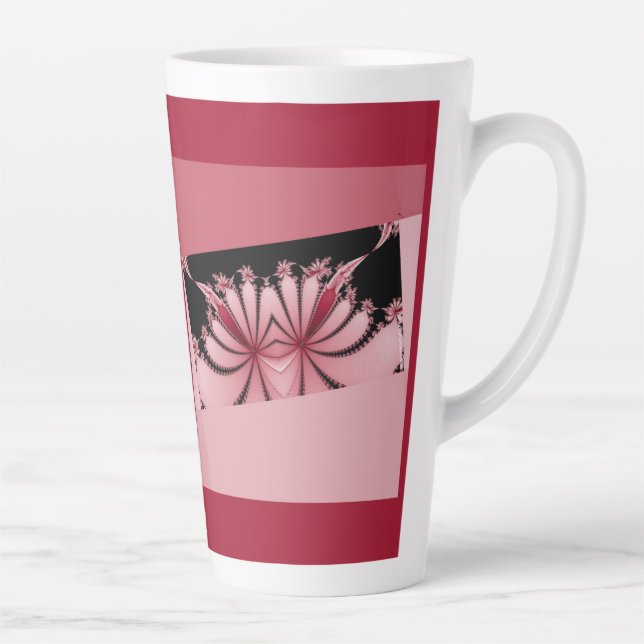 Jardin fractal orchidée latte Mug (Droite)