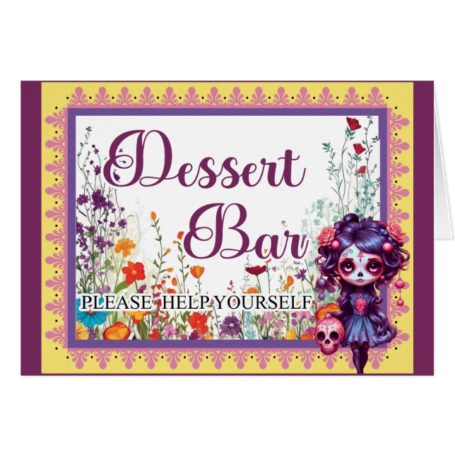 Jardin gothique Cute Sugar Skull Desert Bar (Devant Horizontal)