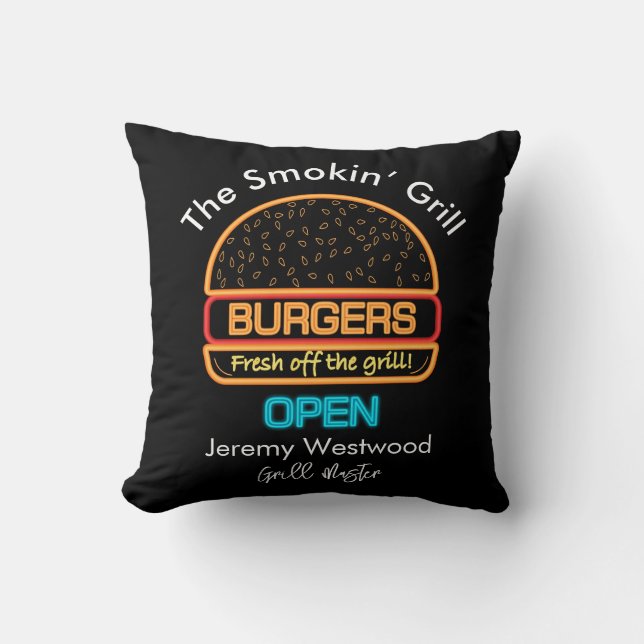 Jardin Grill Master Burgers Signer Lancer Oreiller (Recto)