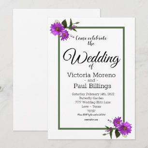 Jardin Lavander Daisy Invitation