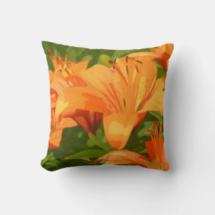 Jardin Lily de tigre peint Coussins Mojo américain
