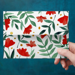 Jardin magique - enveloppe rouge et verte