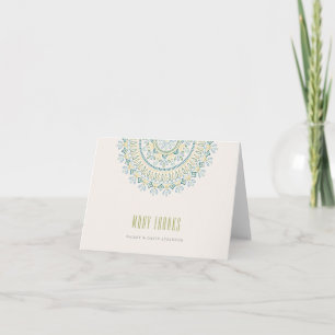 Jardin Mandala Thank You Card - Lime