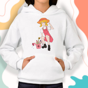 Jardin mignon et Fleur Fille Cheveux blond