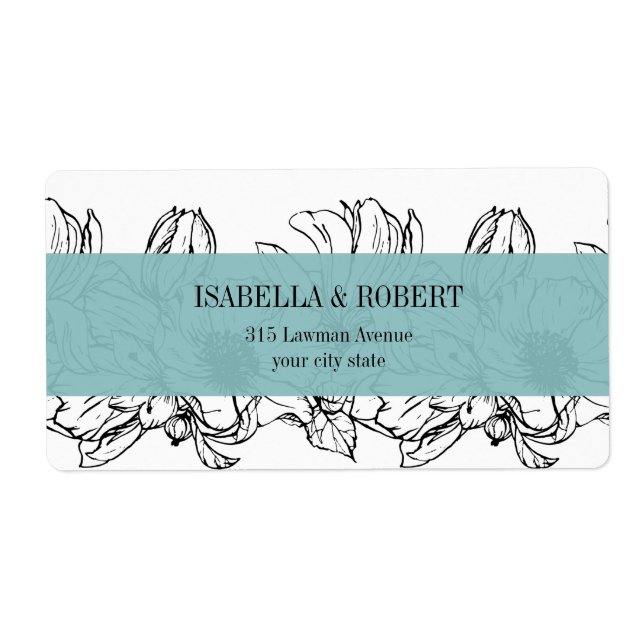 Jardin moderne | Turquoise | mariage floral (Devant)