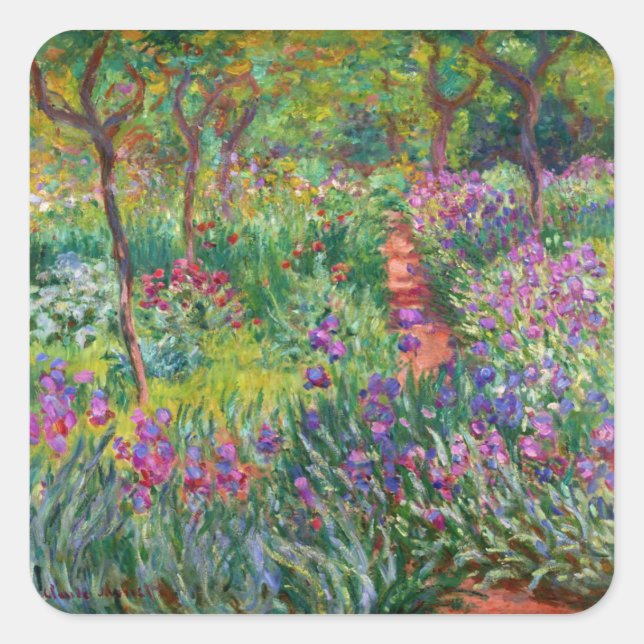 Jardin Monet Iris de Giverny Stickers (Devant)