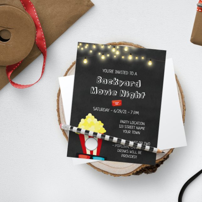 Jardin Movie Night Party Invitation (Créateur téléchargé)