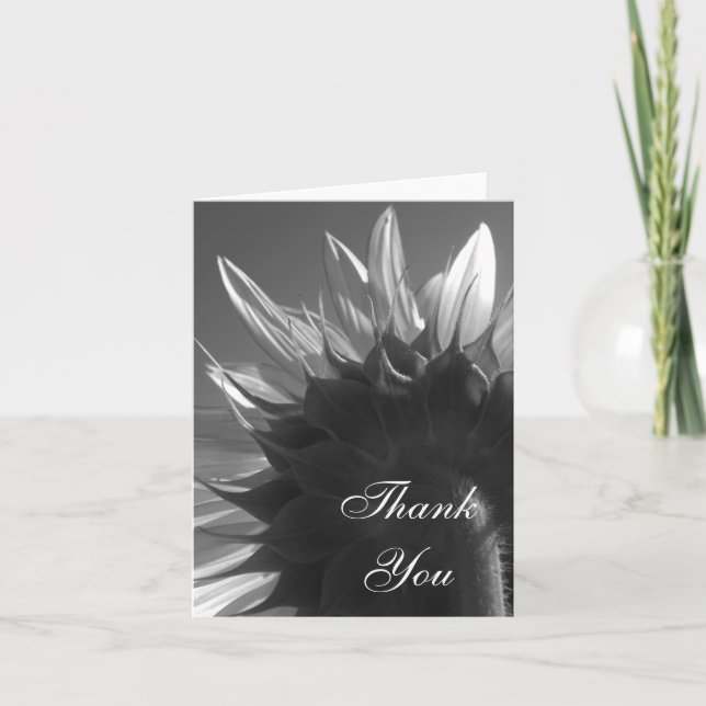 Jardin noir et blanc Merci de tournesol (Devant)