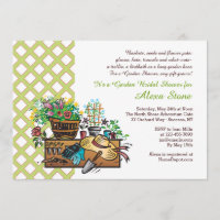 Jardin Outils Invitation à la douche nuptiale